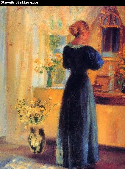 Anna Ancher Young Girl in front of Mirror